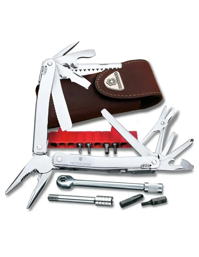 Victorinox Swiss Army Spirit Plus Ratchet - Multi-Tool Set - Leather Pouch