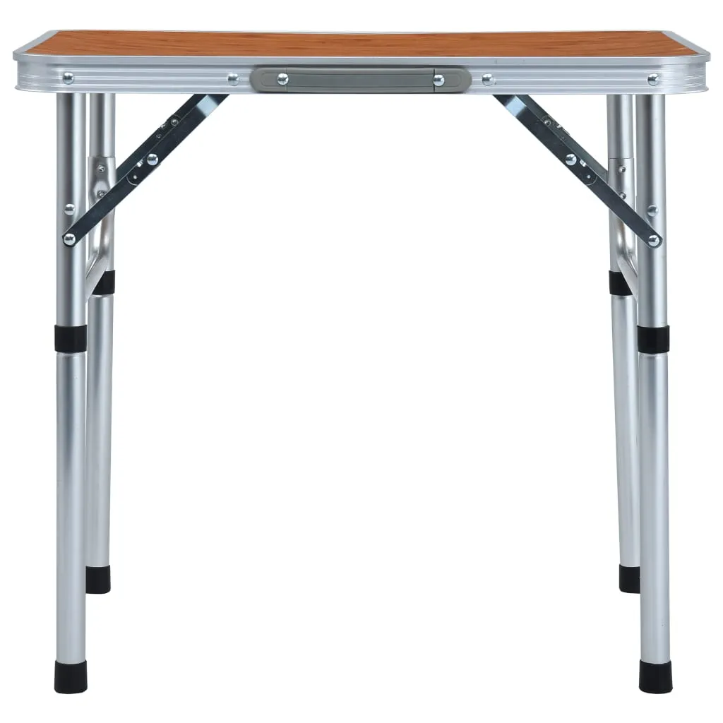 vidaXL Folding Camping Table Aluminium 60x45 cm - Lightweight and Portable