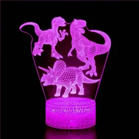 Walking Dinosaur Jungle Creative 3D LED Night Light