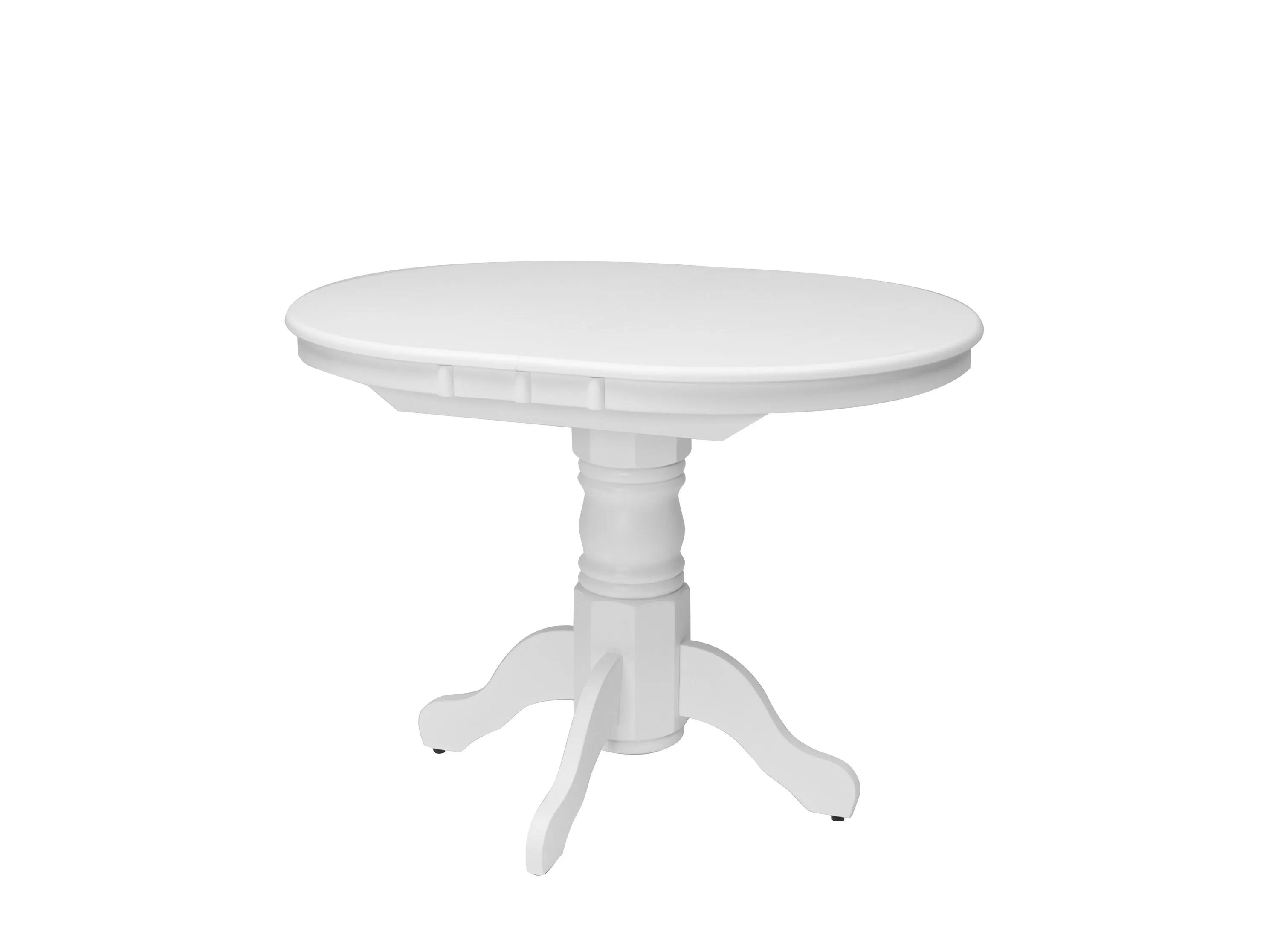 White Extendable Oval Dining Table