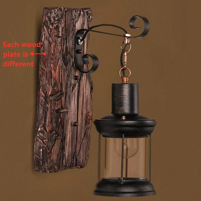 Wooden Outdoor Restaurant Wall Sconce