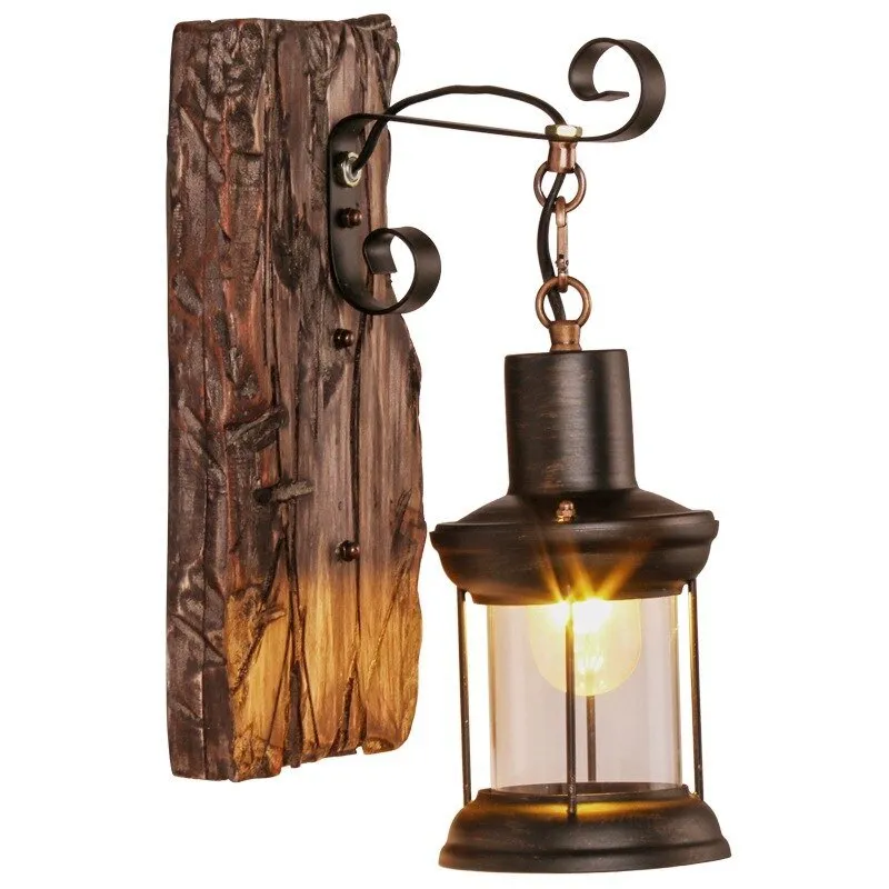 Wooden Outdoor Restaurant Wall Sconce